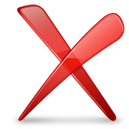Regular Red X Icon 256x256 png